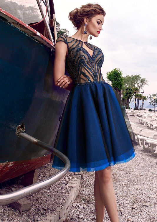 Maringela blue short dress