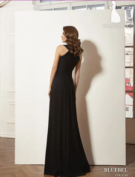 Bluebell black chiffon maxi dress