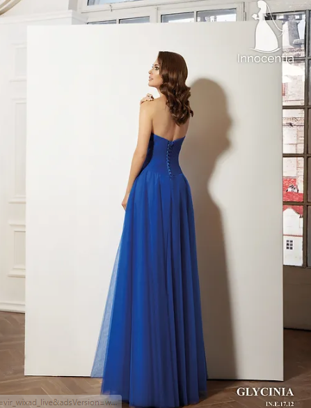 Glycinia bright deep blue maxi dress