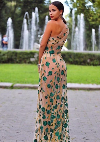 The Green Rose beaded dress