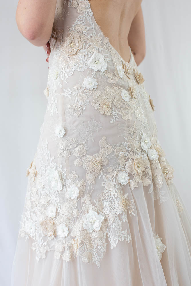 Francesca wedding dress with flowers