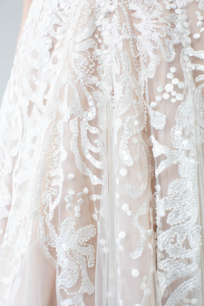 Simonetta wedding dress with lace detail