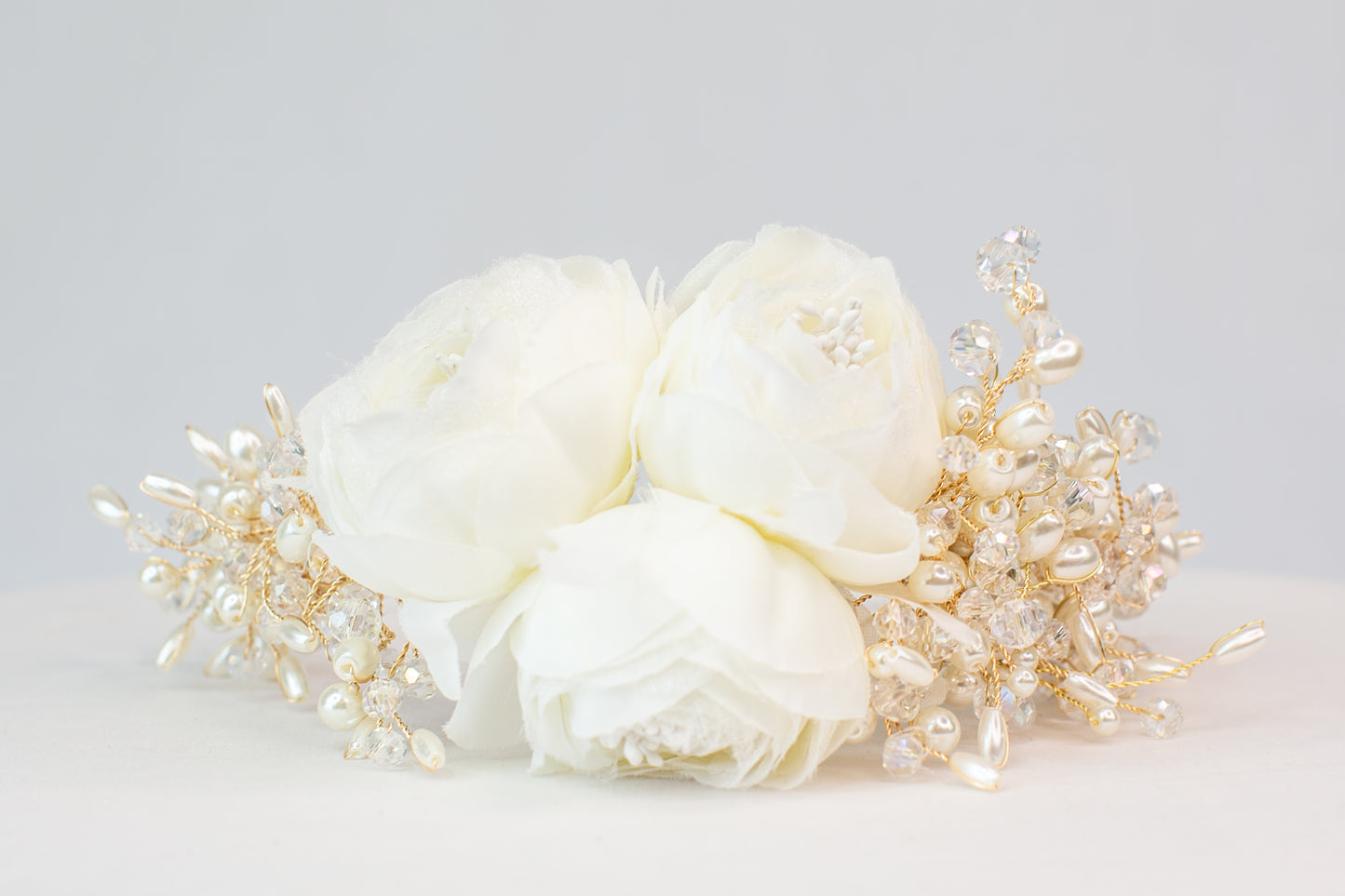 Royal roses and pearls tiara