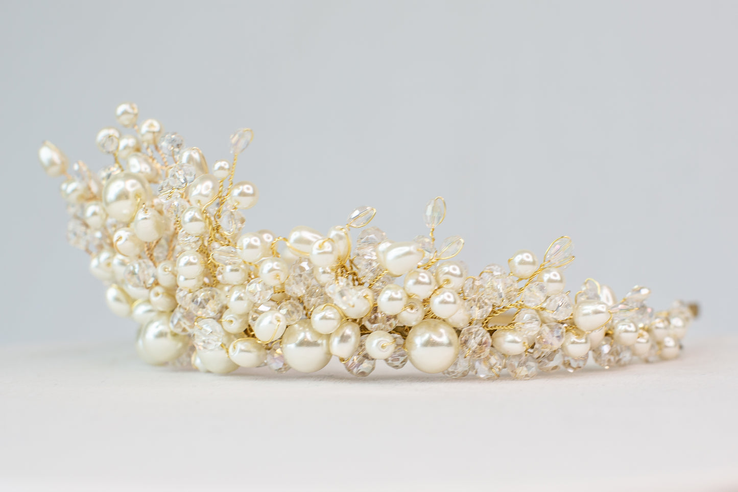 Golden pearl Princess tiara