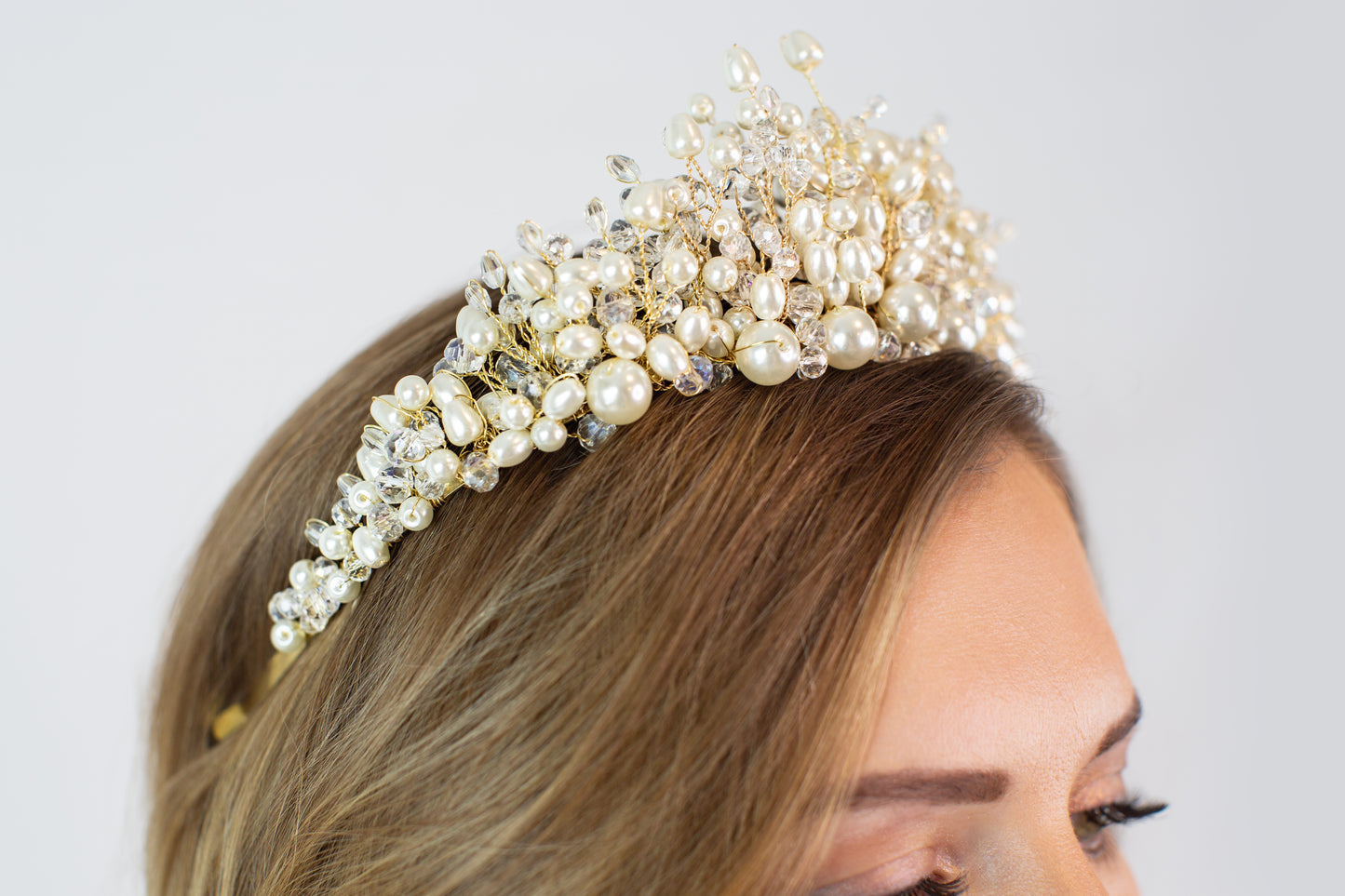 Golden pearl Princess tiara