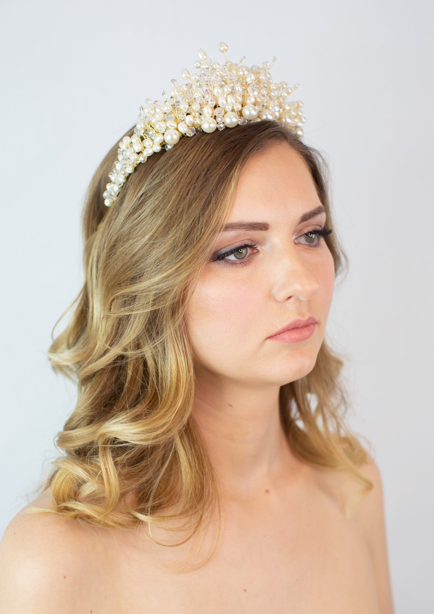 Golden pearl Princess tiara