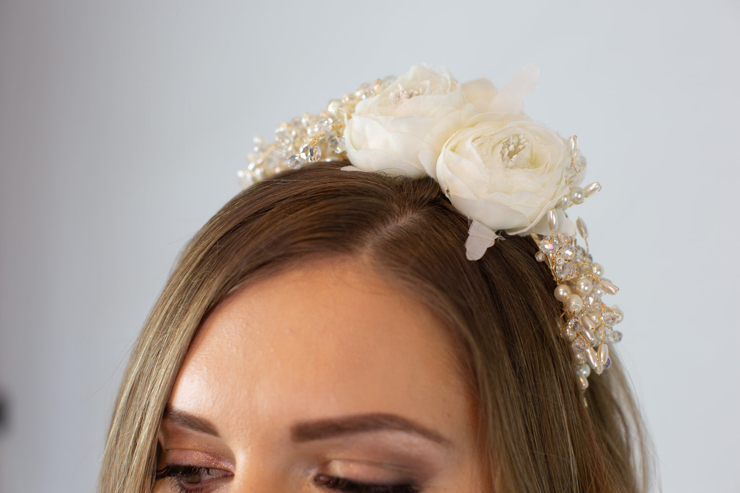 Royal roses and pearls tiara