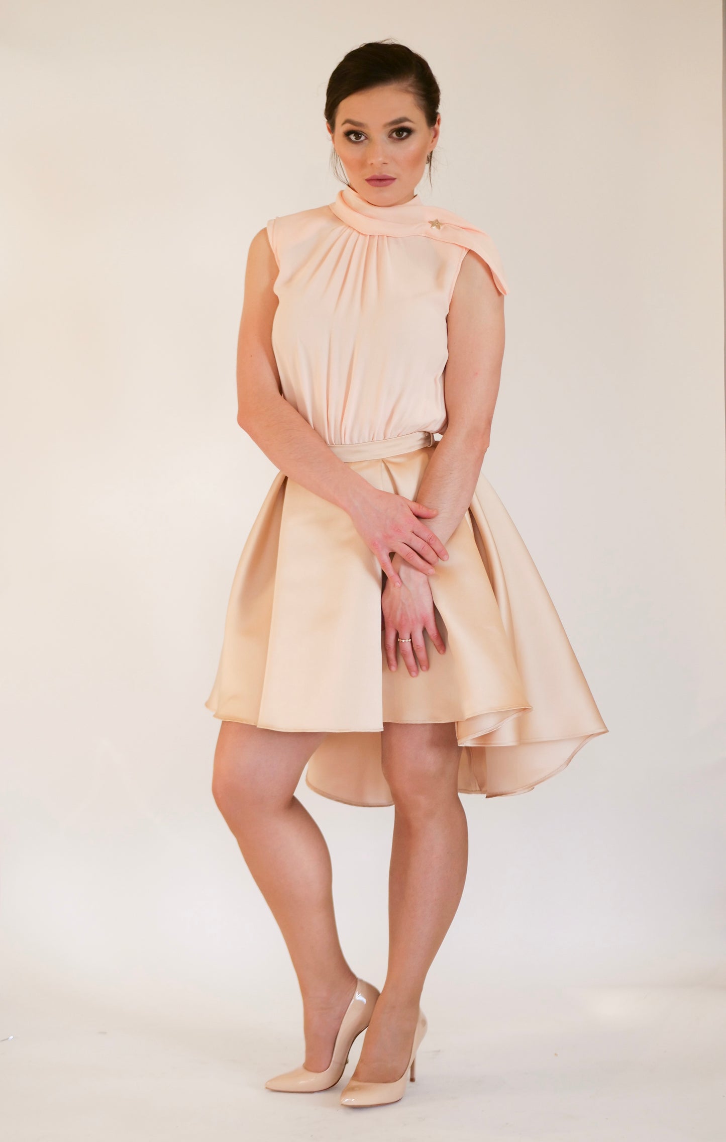 Thumbelina peach dress by Elizabetta Franchi